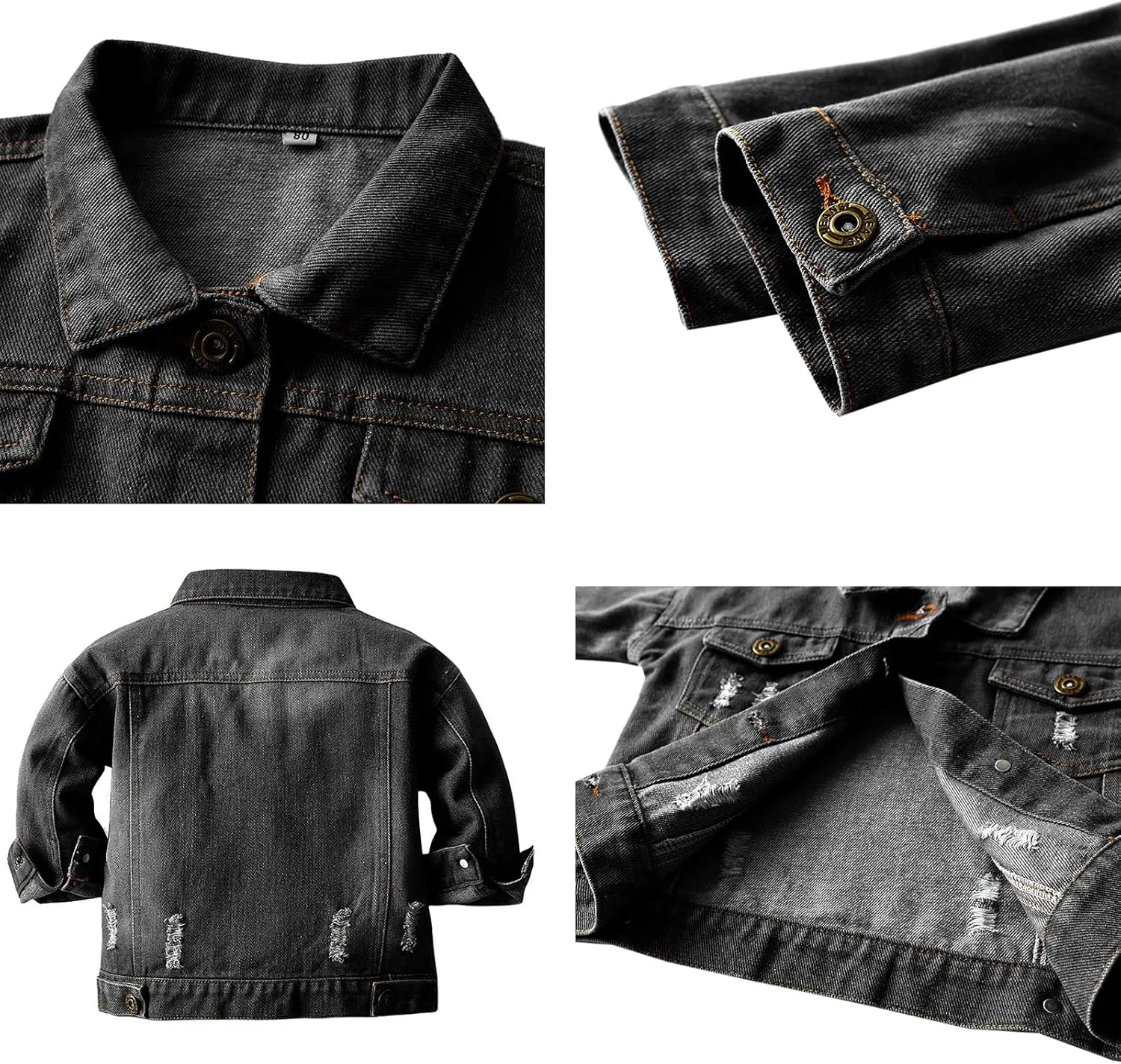 Joe Wenko Classic Kids Toddler Baby Boys & Girls Casual Outwear Denim Jacket