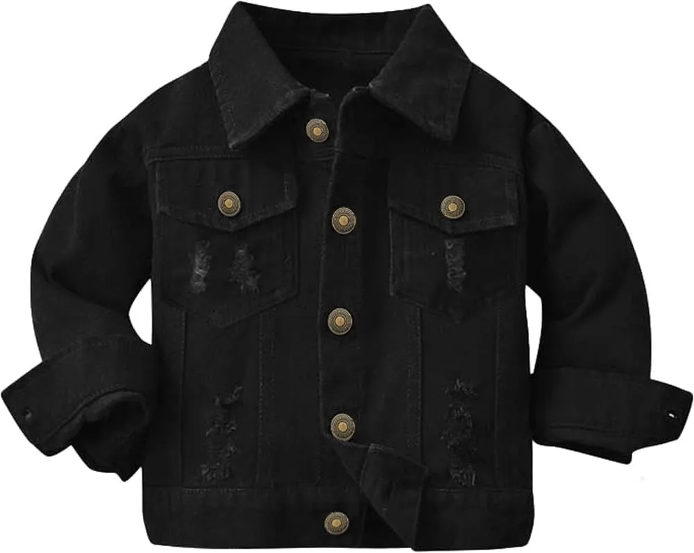 Joe Wenko Classic Kids Toddler Baby Boys & Girls Casual Outwear Denim Jacket