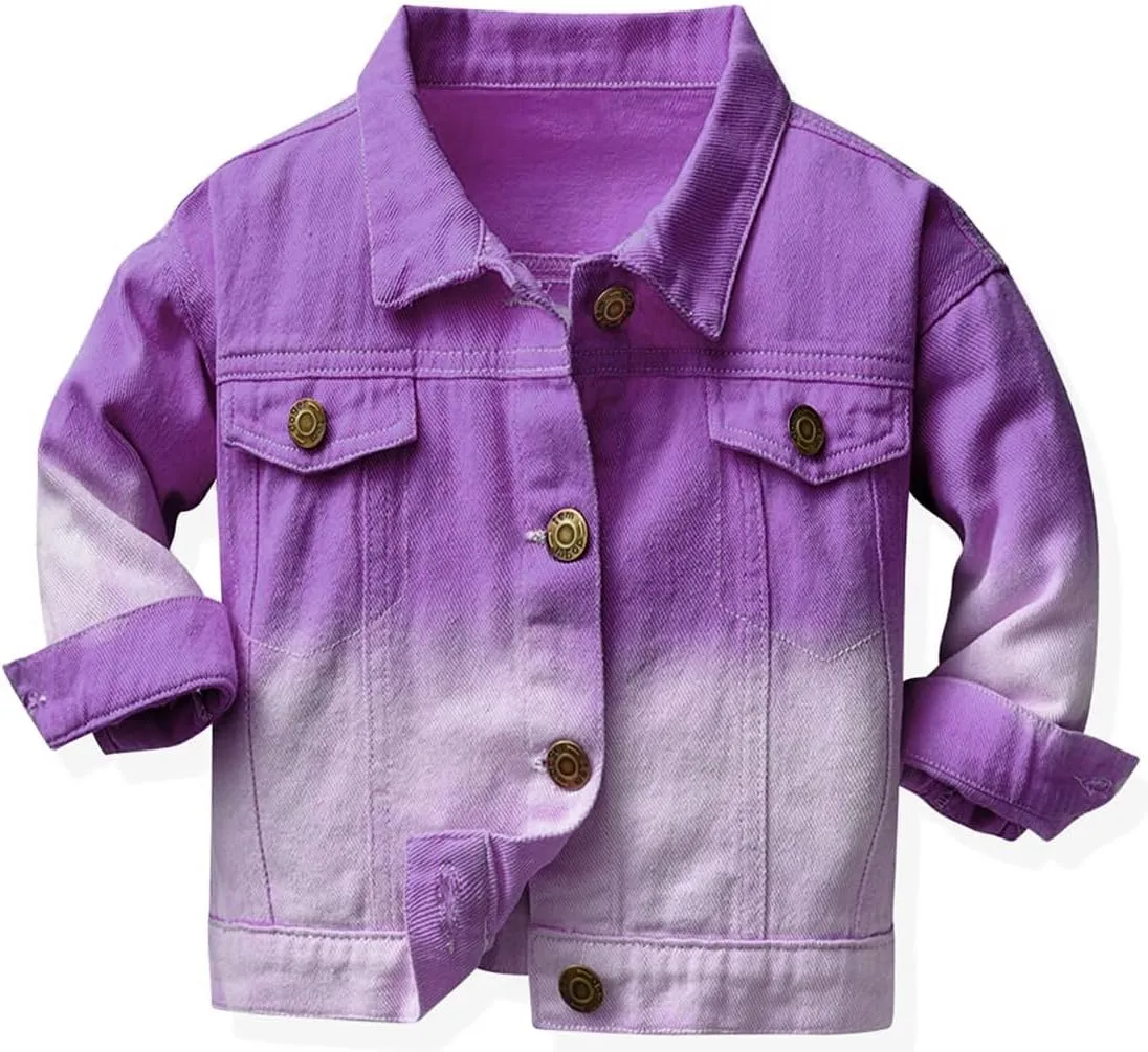 Joe Wenko Classic Kids Toddler Baby Boys & Girls Casual Outwear Denim Jacket