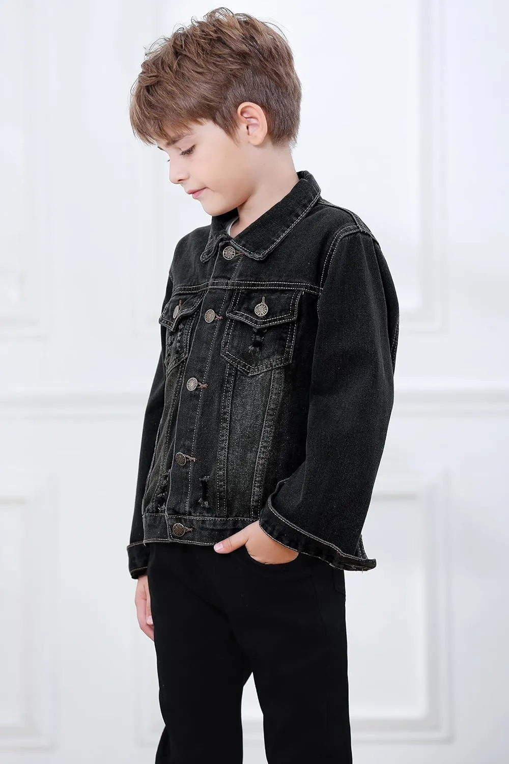 Joe Wenko Classic Kids Toddler Baby Boys & Girls Casual Outwear Denim Jacket