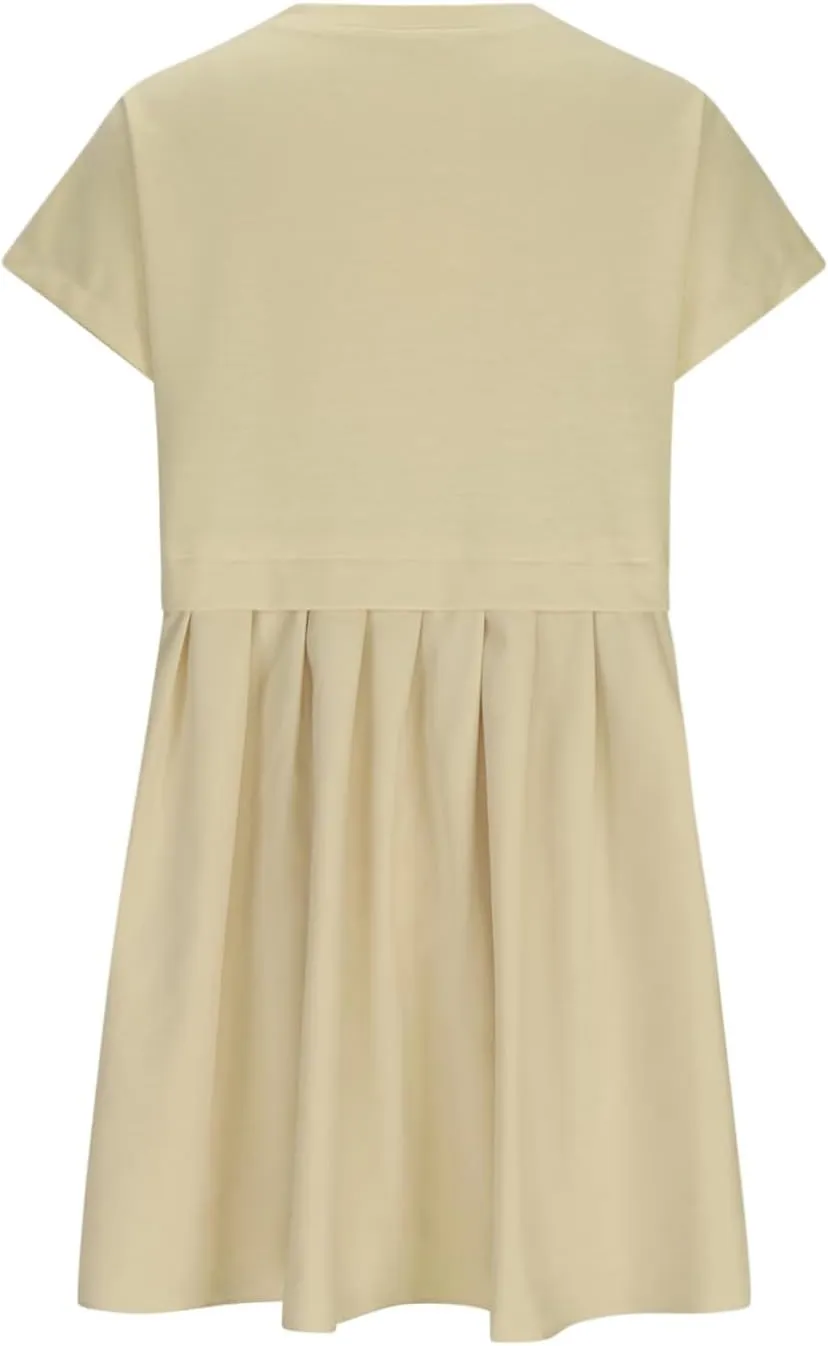 jsaierl Womens Summer Dress Oversized Pleated Short Dress Cute Sweet Mini Dress Comfy Loose Beach Dress Sun Dress 2025