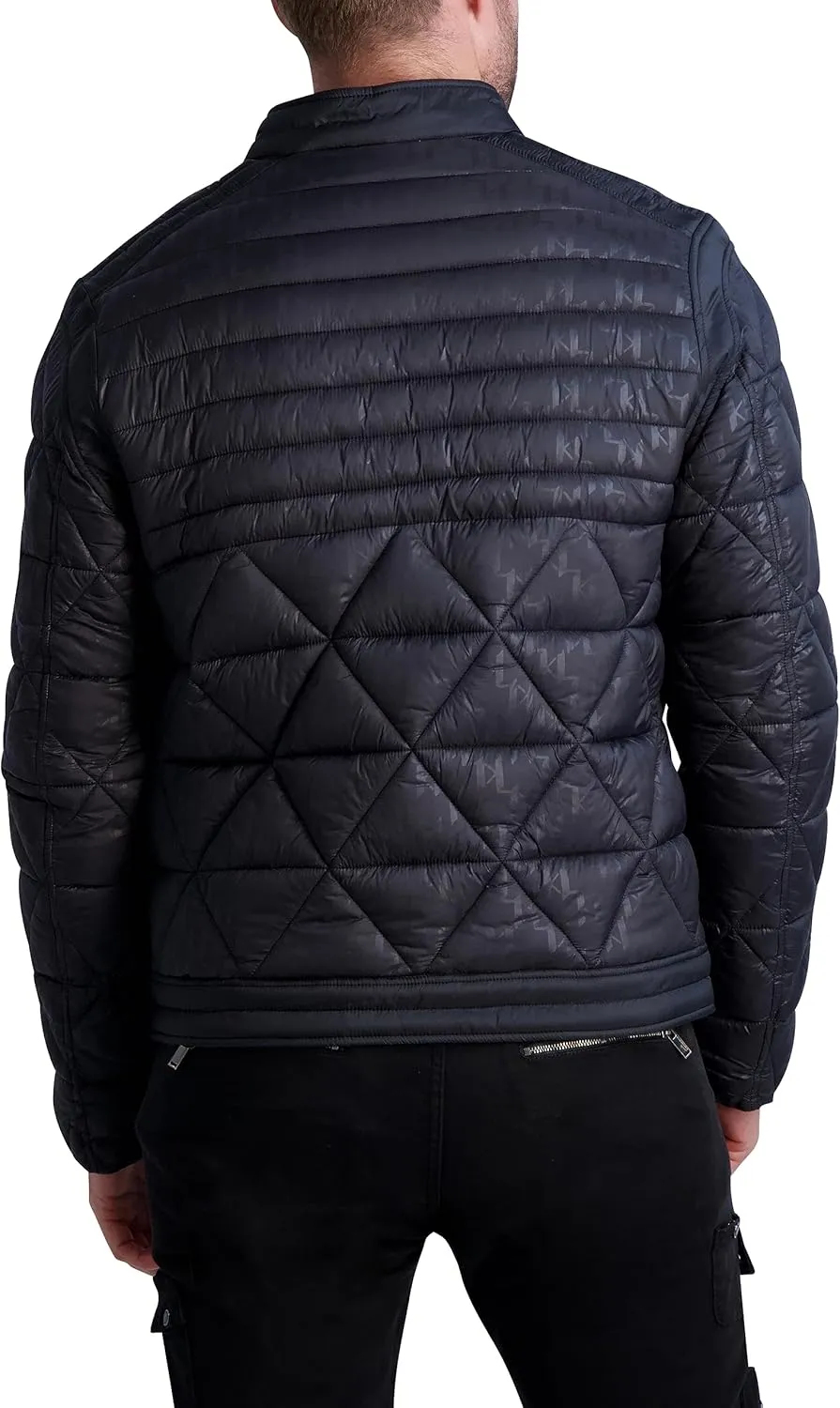 Karl Lagerfeld Paris Men's Monogram Quilted Jacket