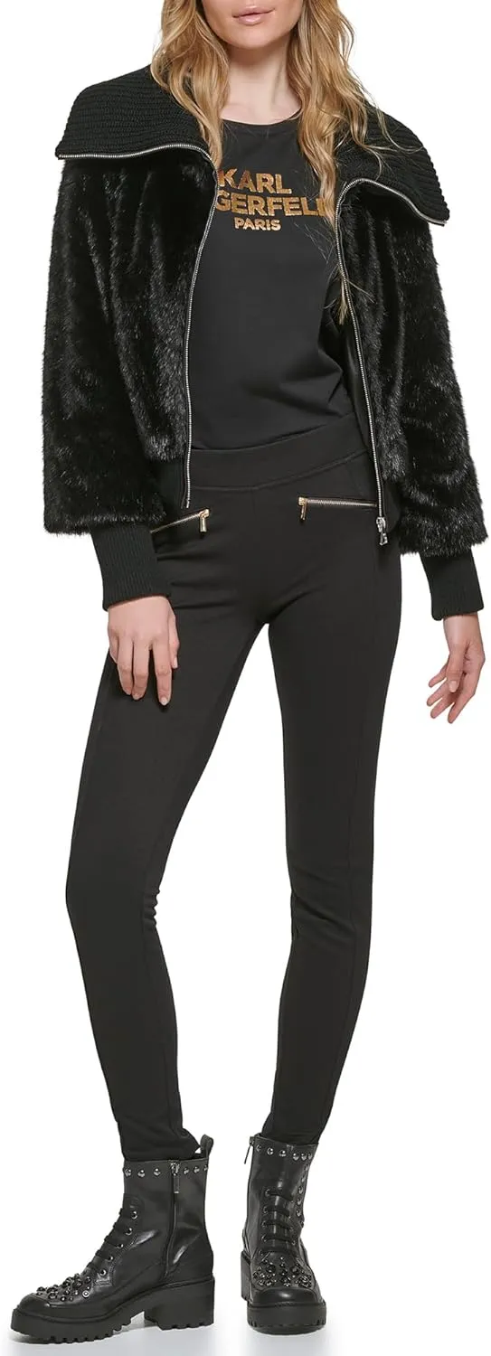 Karl Lagerfeld Paris Women's Faux Fur Jacket
