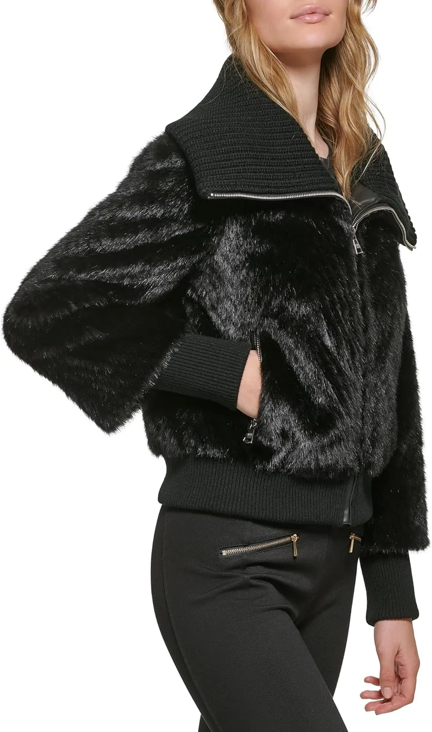 Karl Lagerfeld Paris Women's Faux Fur Jacket