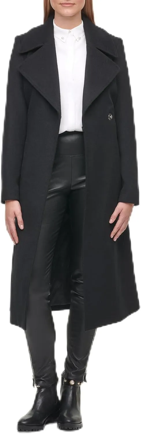 Karl Lagerfeld Paris Women's Luxe Twill Classic Belted Maxi