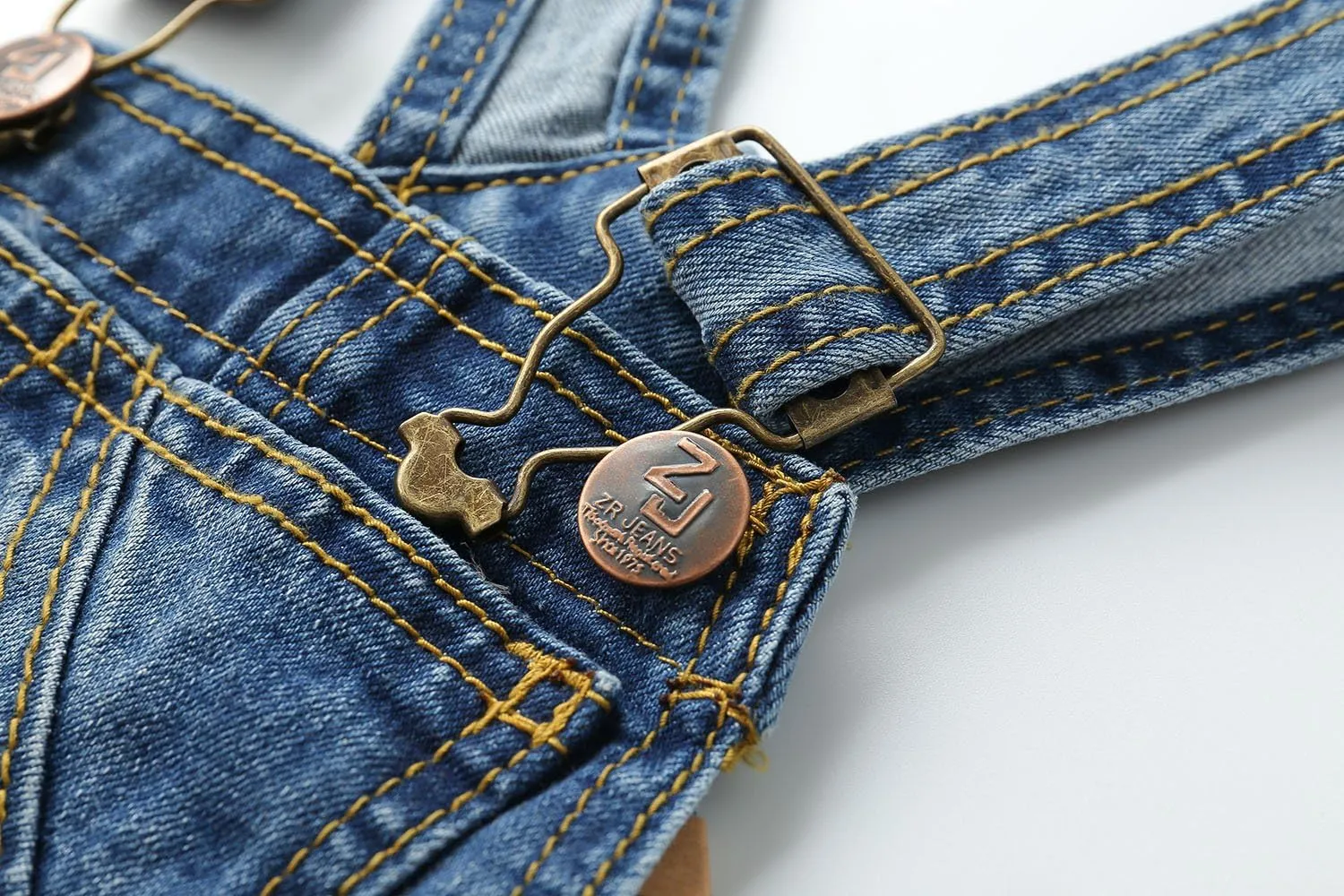 KIDSCOOL SPACE Little Girl Boy Jean Overalls,Toddler Ripped Denim Overall Pants