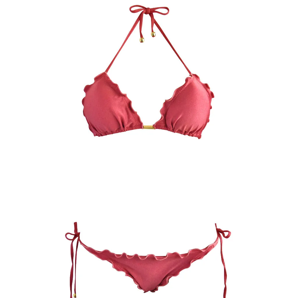 La Sirene Sunshine Triangle Bikini - Guava Red