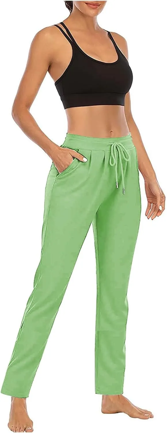 Ladies Track Gym Yoga Trousers Pants for Women High Cut Straight Leg Basic Long Leg Winter Fall 2024