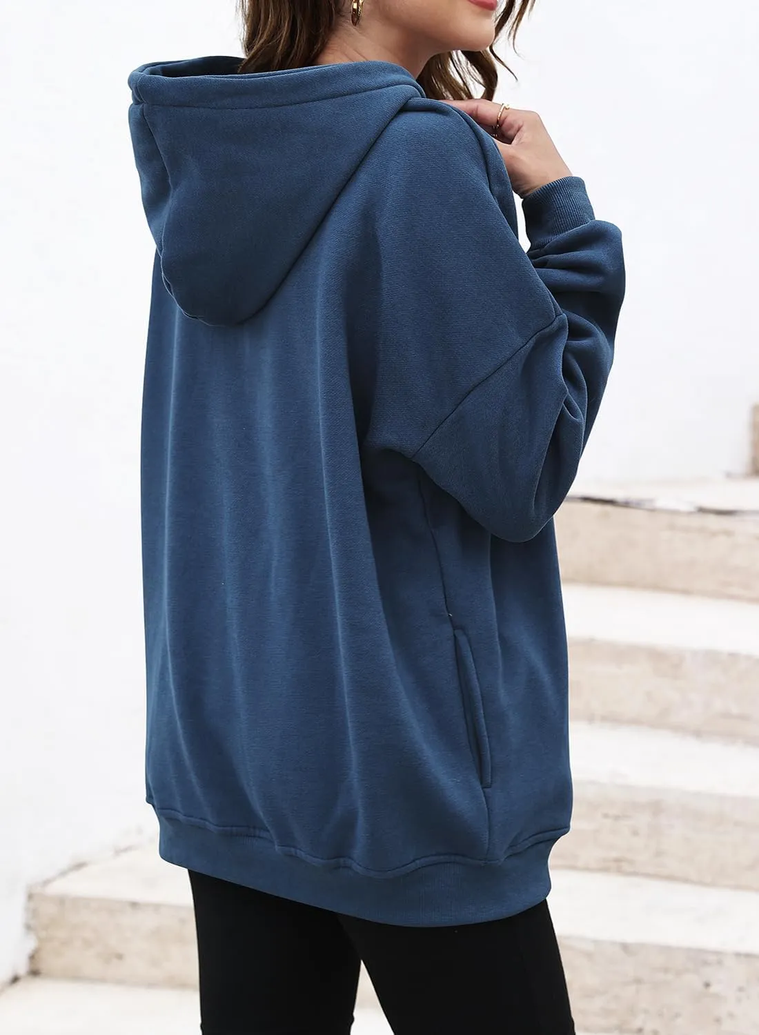 LaLaLa Womens Oversized Hoodies Fleece Lined Long Sleeve Sweatshirts Casual Loose Trendy Pullover Sweaters with Pockets