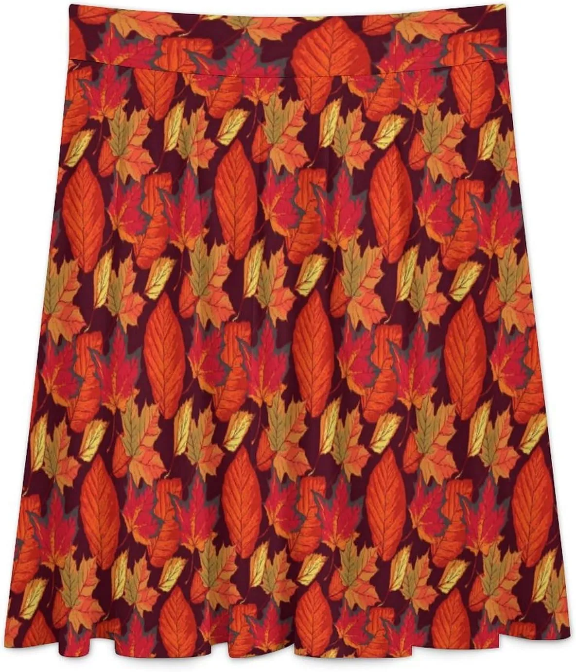 Landscape House Sunflowers Midi Skirts Women Fall Long Skirt Party Office Travel Soft Knee Length Casual Ruffle Skirt