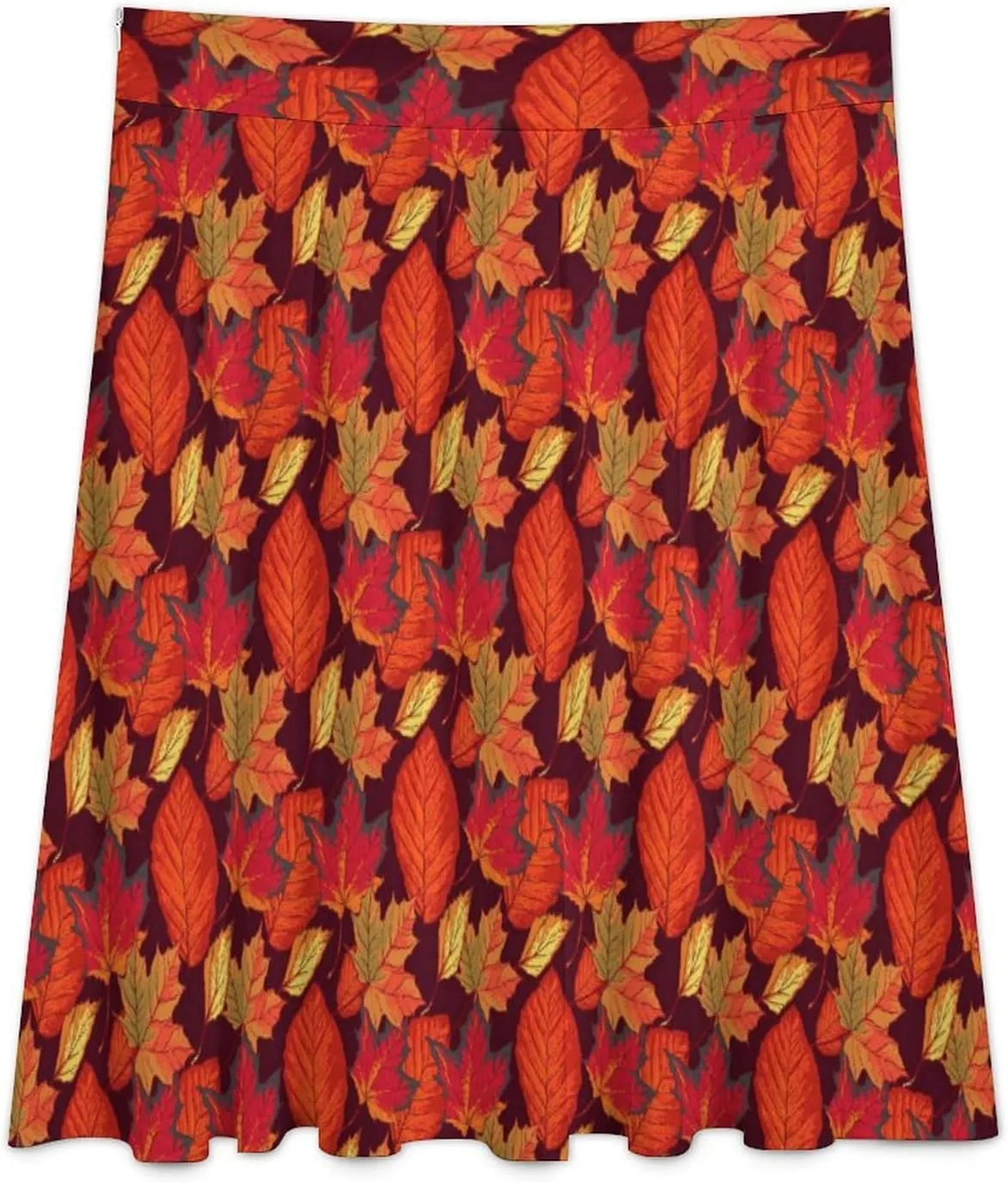 Landscape House Sunflowers Midi Skirts Women Fall Long Skirt Party Office Travel Soft Knee Length Casual Ruffle Skirt
