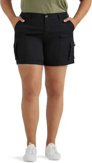 Lee Women's Plus Size Ultra Lux Comfort with Flex-to-go Cargo Short