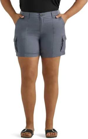 Lee Women's Plus Size Ultra Lux Comfort with Flex-to-go Cargo Short