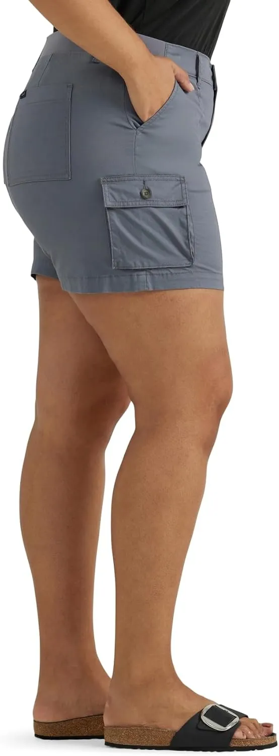 Lee Women's Plus Size Ultra Lux Comfort with Flex-to-go Cargo Short