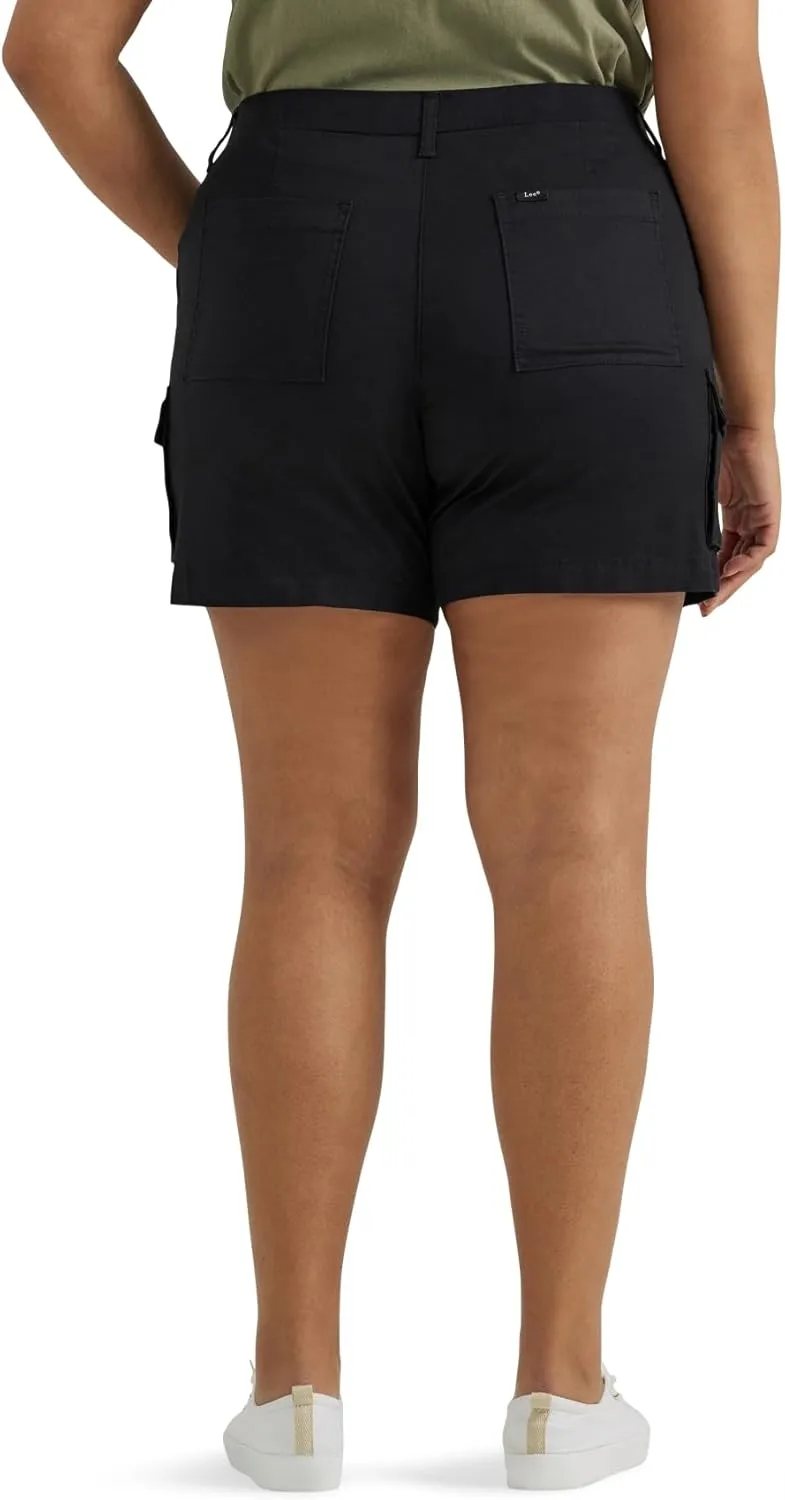 Lee Women's Plus Size Ultra Lux Comfort with Flex-to-go Cargo Short
