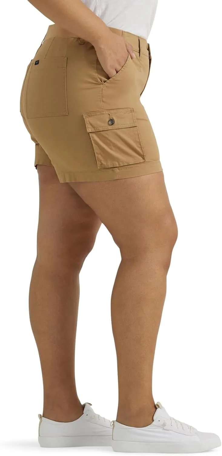 Lee Women's Plus Size Ultra Lux Comfort with Flex-to-go Cargo Short