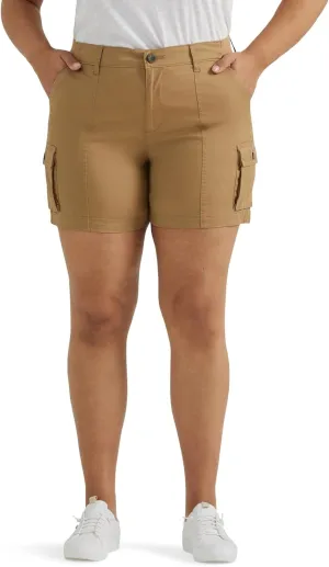 Lee Women's Plus Size Ultra Lux Comfort with Flex-to-go Cargo Short