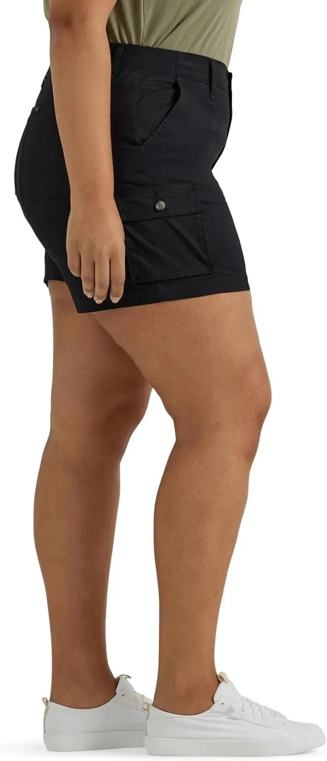 Lee Women's Plus Size Ultra Lux Comfort with Flex-to-go Cargo Short