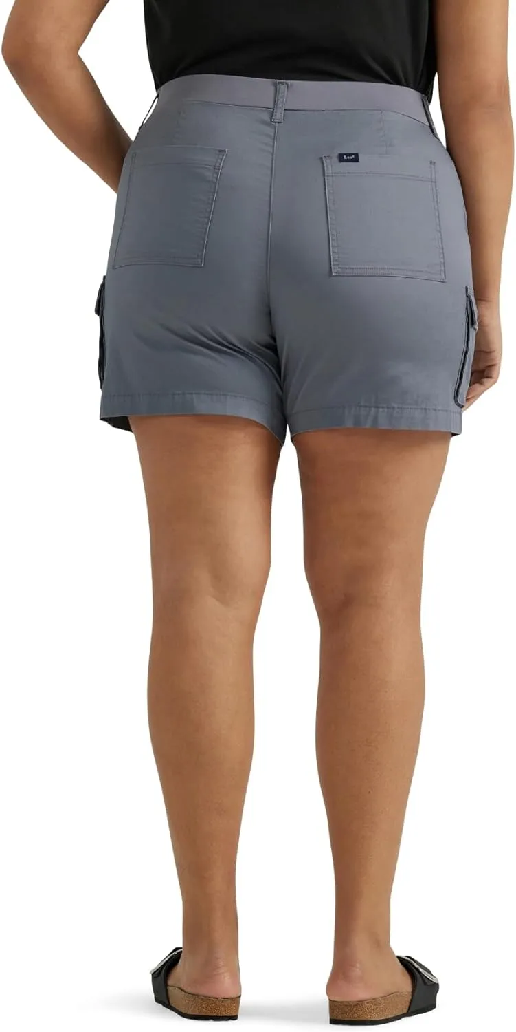 Lee Women's Plus Size Ultra Lux Comfort with Flex-to-go Cargo Short
