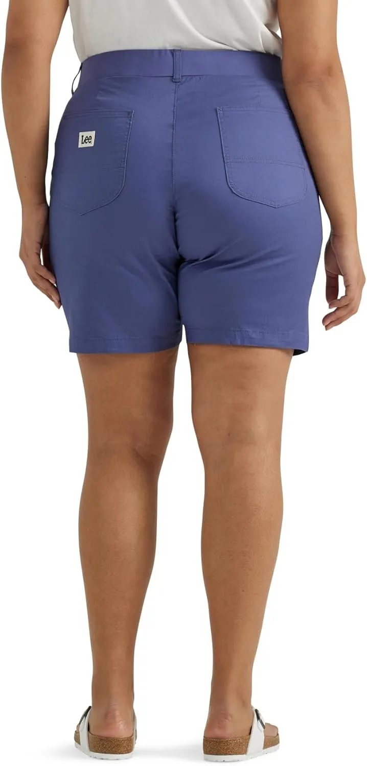 Lee Women's Plus Size Ultra Lux Comfort with Flex-to-go Utility Bermuda Short