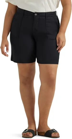 Lee Women's Plus Size Ultra Lux Comfort with Flex-to-go Utility Bermuda Short