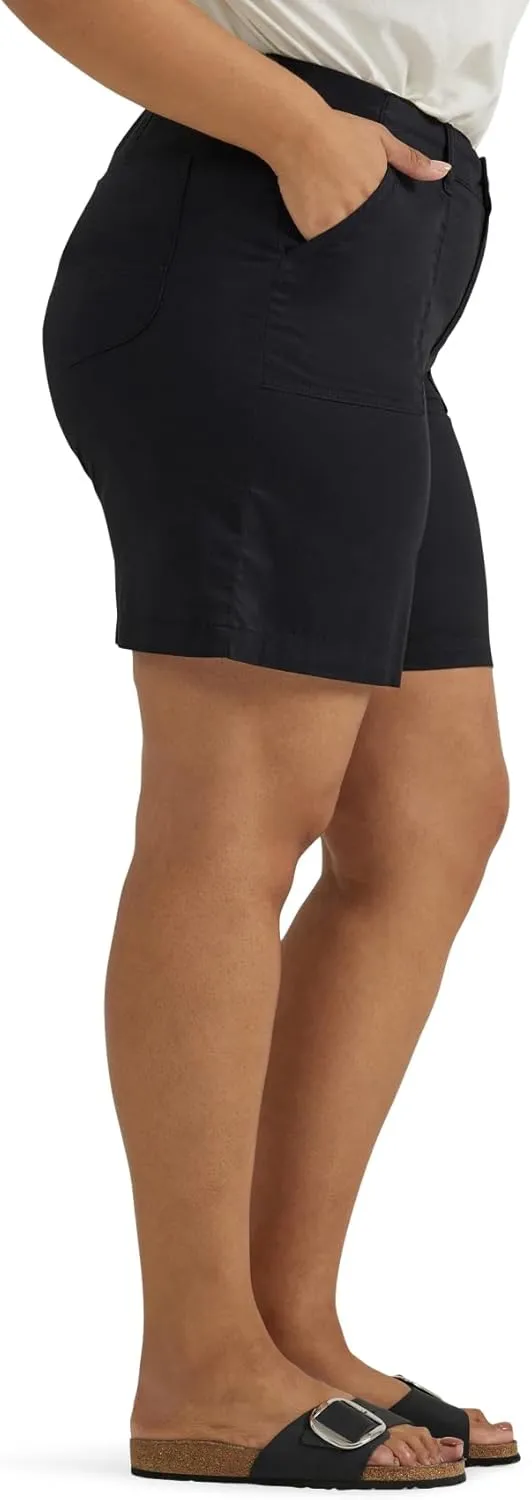 Lee Women's Plus Size Ultra Lux Comfort with Flex-to-go Utility Bermuda Short