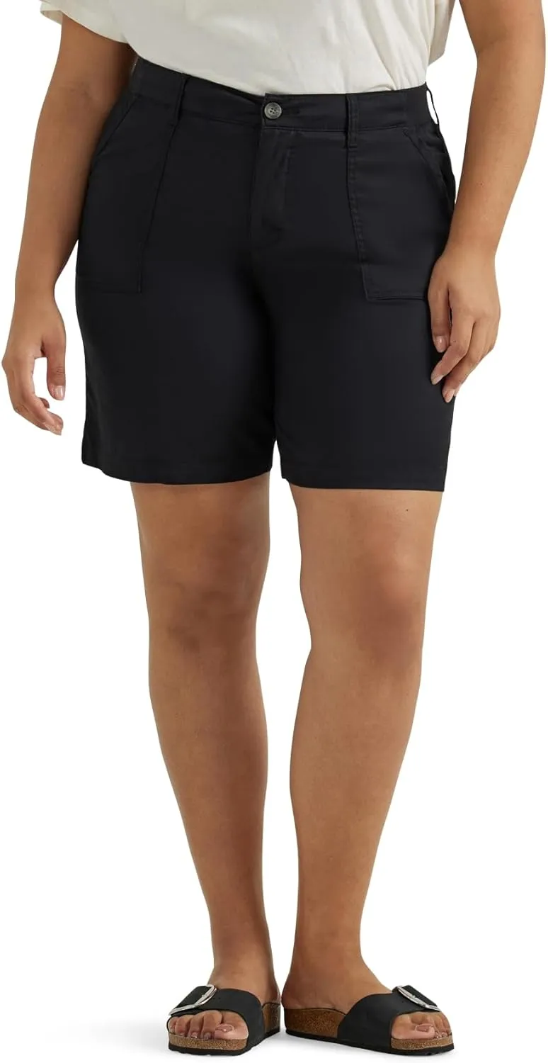 Lee Women's Plus Size Ultra Lux Comfort with Flex-to-go Utility Bermuda Short
