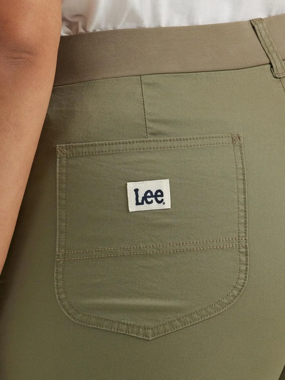 Lee Women's Plus Size Ultra Lux Comfort with Flex-to-go Utility Bermuda Short