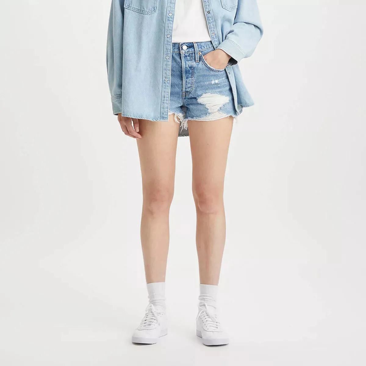Levi's 501 ORIGINAL FIT HIGH RISE WOMEN'S SHORTS - QUIET RIOT