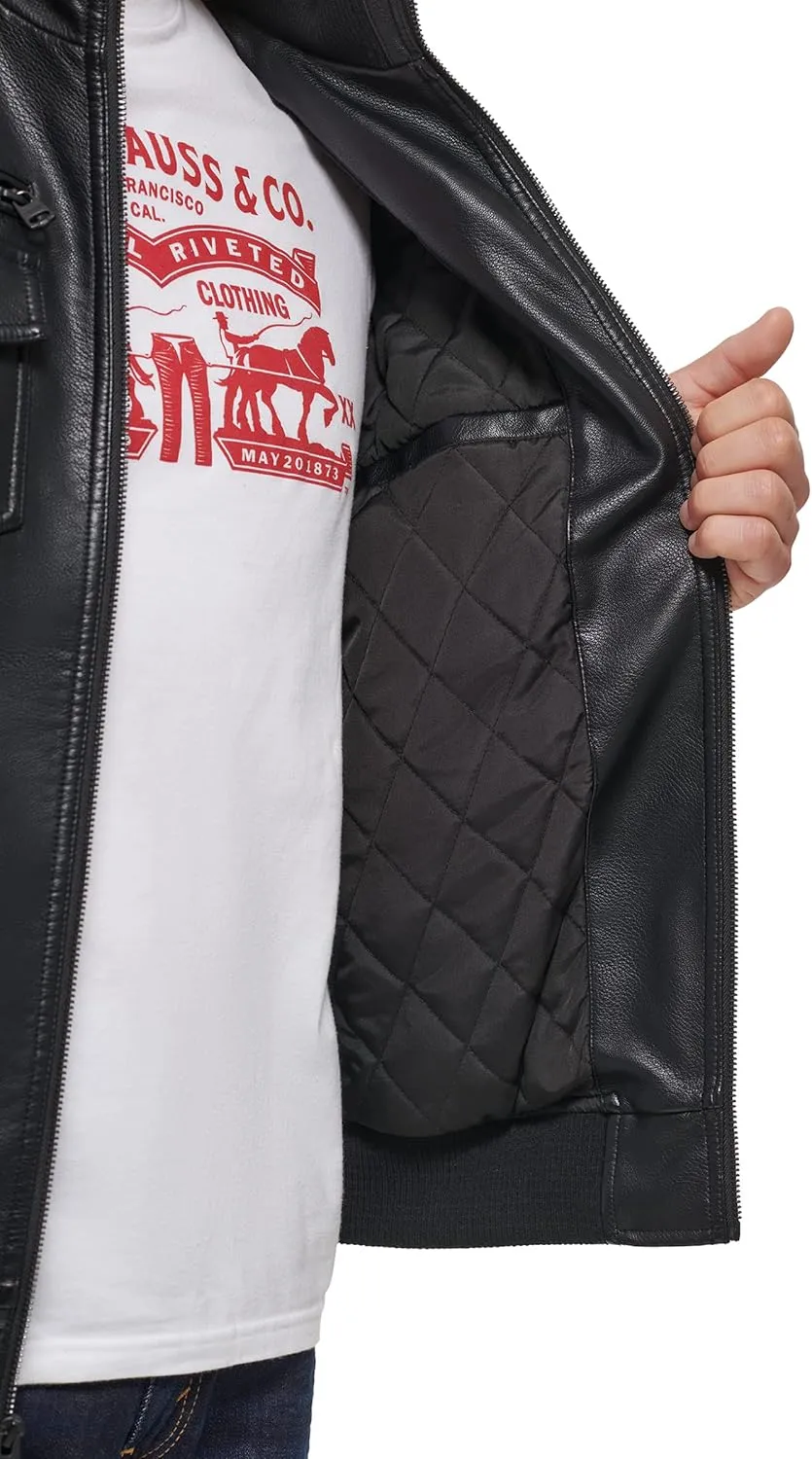 Levi's Men's Faux Leather Aviator Bomber Jacket (Regular & Big & Tall Sizes)