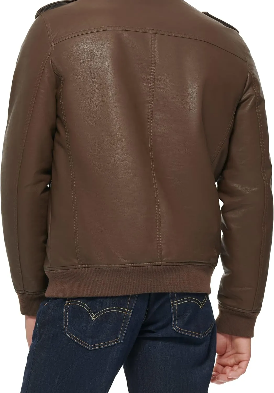 Levi's Men's Faux Leather Aviator Bomber Jacket (Regular & Big & Tall Sizes)