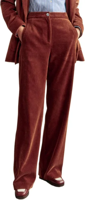 LifeShe Women Corduroy Pants Elastic Waisted Straight Leg Pant Casual Stretchy Baggy Boyfriend Long Trousers