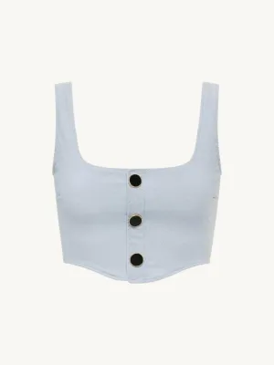 Light Denim Olivia Corset Top