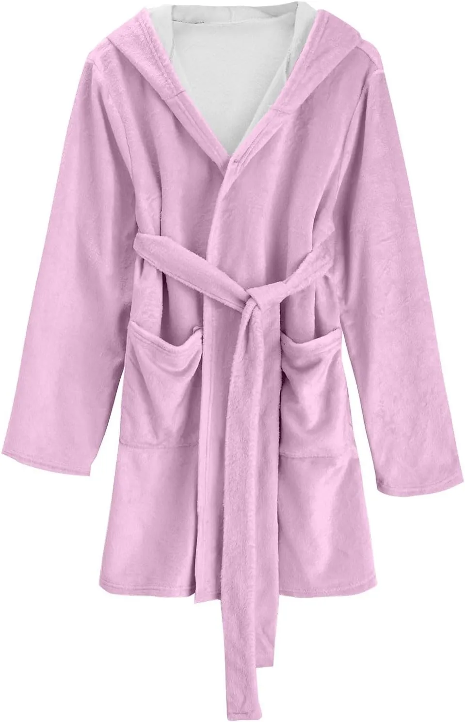 Lightweight Full-Length Robes for Women Soft Solid Sleepwear Spa Robes with Pockets Spa Robe for Women Womens Long