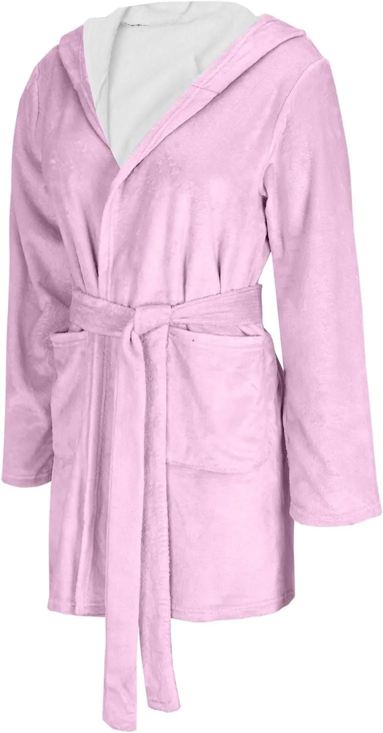 Lightweight Full-Length Robes for Women Soft Solid Sleepwear Spa Robes with Pockets Spa Robe for Women Womens Long