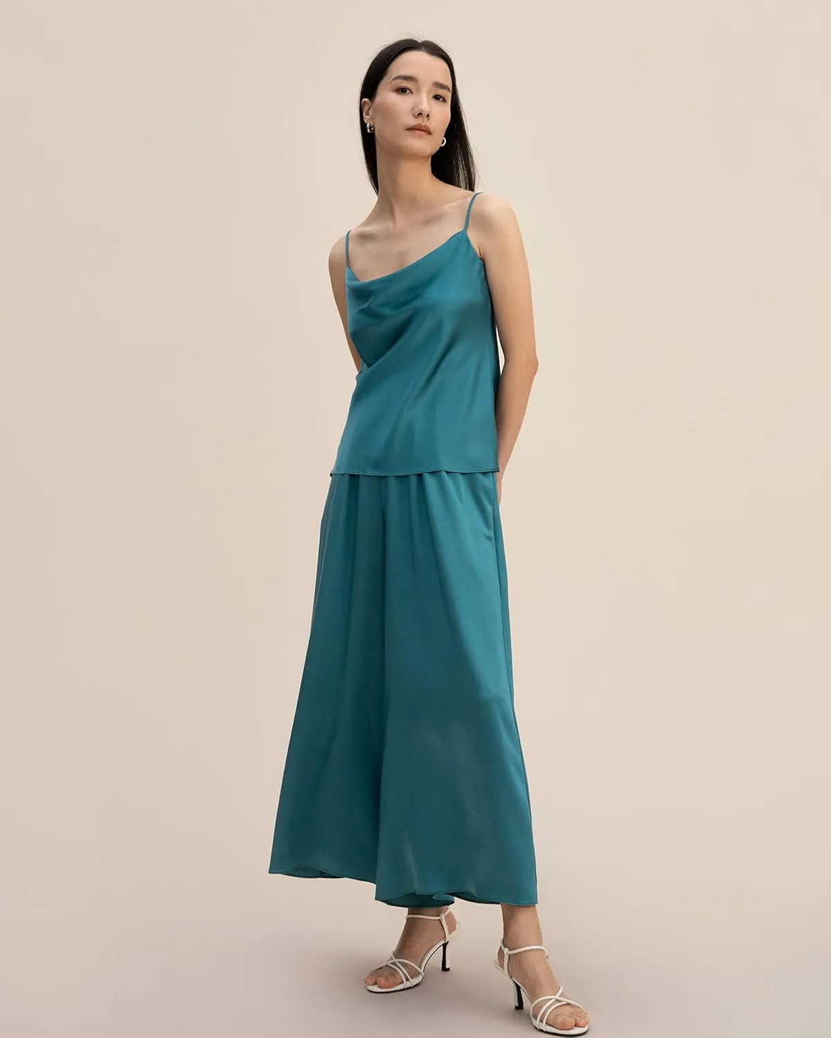 LilySilk Womens 100% Silk Camisole 22MM Charmeuse Silk, Versatile & Basic Silk Camisole Top for Summer
