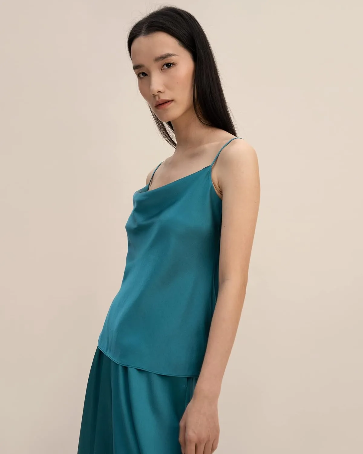 LilySilk Womens 100% Silk Camisole 22MM Charmeuse Silk, Versatile & Basic Silk Camisole Top for Summer