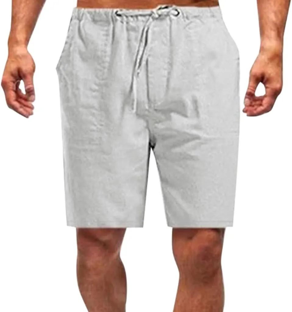 Linen Shorts for Men Men's Sports Shorts Beach Shorts Casual Cotton Linen Shorts Casual Shorts for Men Carpenter