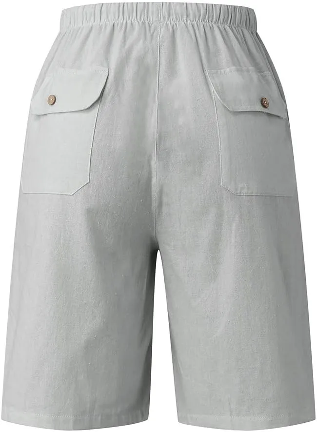 Linen Shorts for Men Men's Sports Shorts Beach Shorts Casual Cotton Linen Shorts Casual Shorts for Men Carpenter