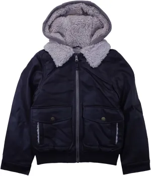 London Fog Little/Big Boys Faux Leather Aviator Style Outerwear Jacket