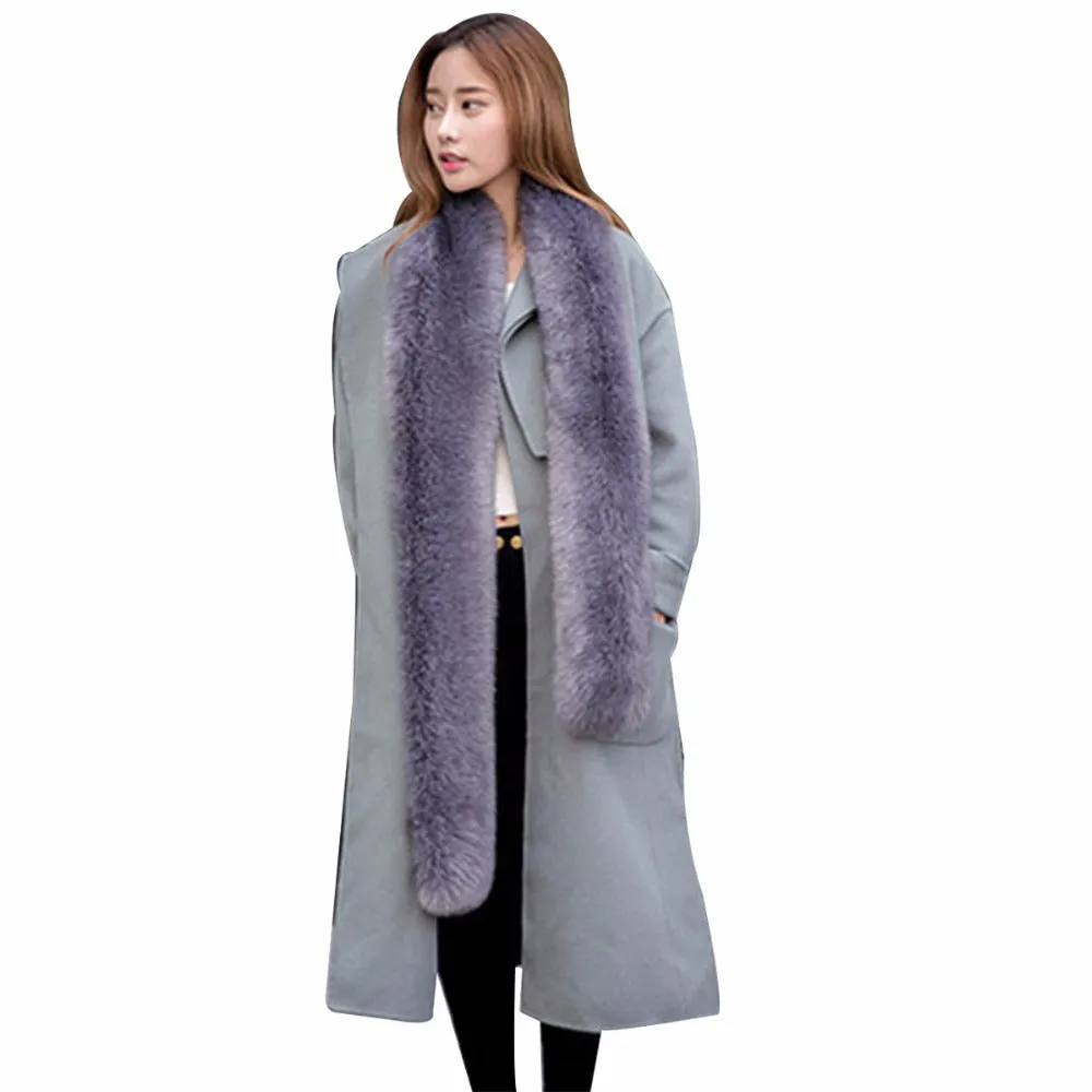 Long Elegant Fur Scarf