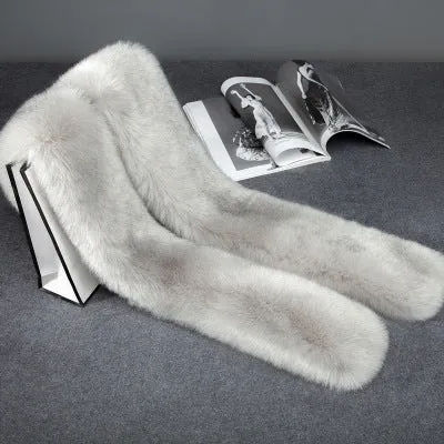 Long Elegant Fur Scarf