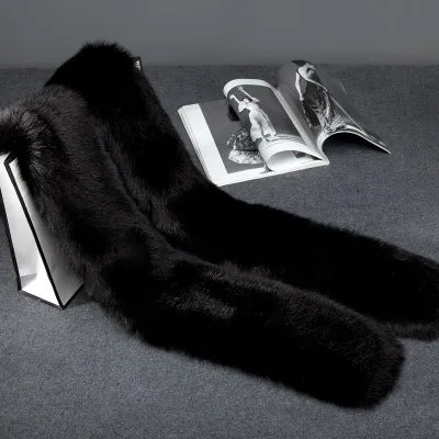 Long Elegant Fur Scarf