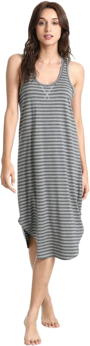 Long Nightgown for Women - Viscose Made from Bamboo, Soft Sleeveless Sleep Shirt Summer Cute Racerback Sleep Dress