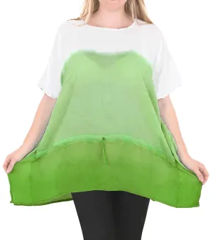Loose Fit Plus Size Loose Beachwear Casual Blouse Women's Top Green 14 - 18