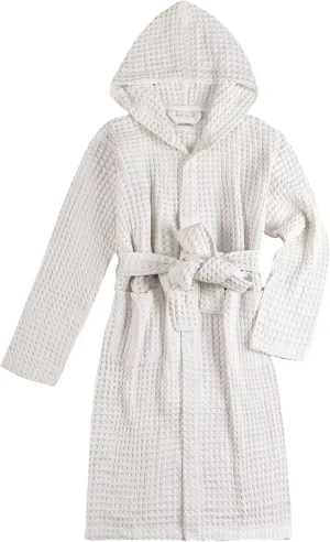 Luxury Hotel & Spa Silk-infused Japanese Cotton Waffle Unisex Hooded Bathrobe