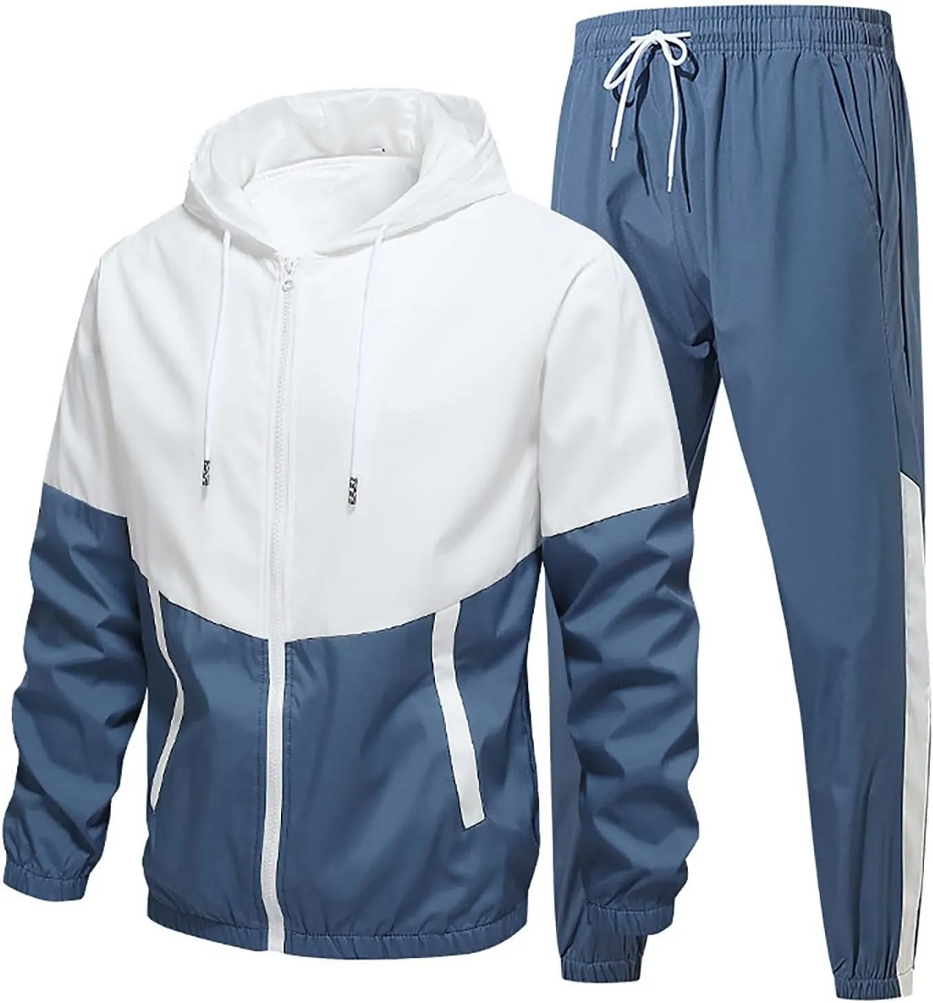 Men Track Suits Sets Long Sleeve Full-Zip Sweatsuit Active Jackets And Pants 2 Piece Outfits Athletic Jogging Suit