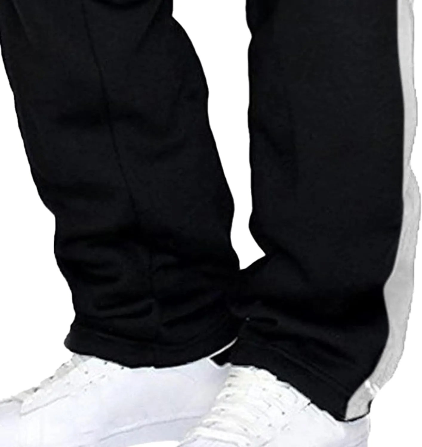 Men's Baggy Straight Leg Casual Pants Drawstring Loose Fit Casual Pants Outdoor Hiking Cargo Trousers