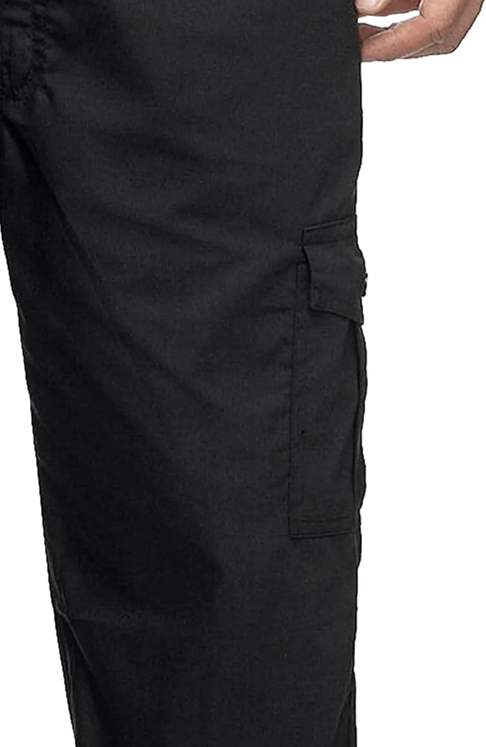 Men's Baggy Straight Leg Casual Pants Drawstring Loose Fit Casual Pants Outdoor Hiking Cargo Trousers
