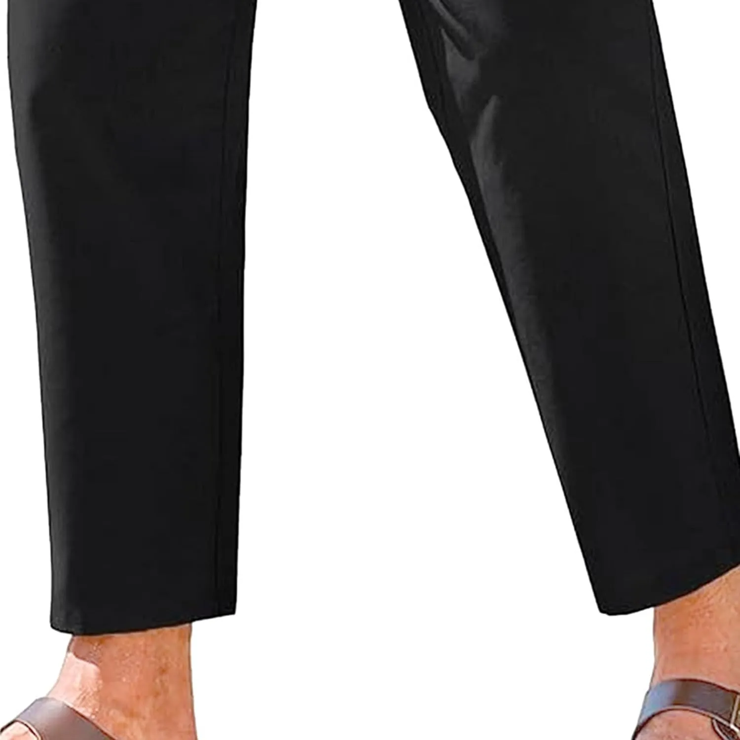 Men's Basic Cotton Liene Loose Fit Pants Elasitc Waist Lightweight Summer Trousers Casual Solid Yoga Beach Pants